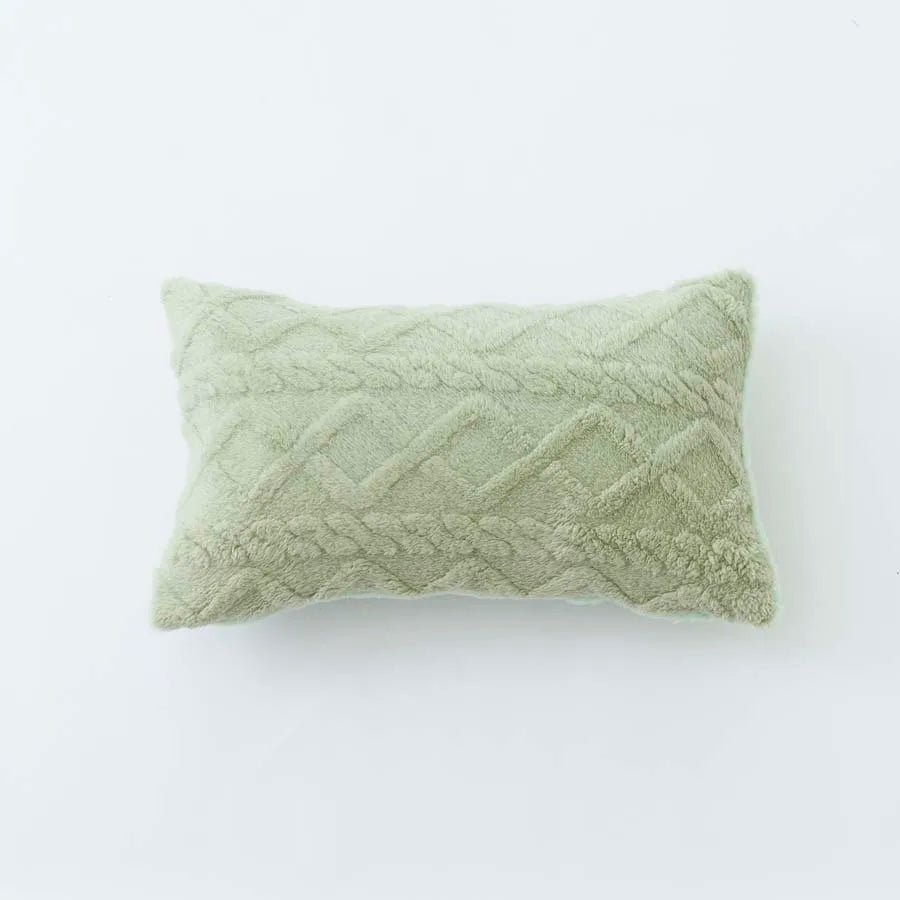 Plush Lumbar Throw Pillow Cover – Soft Decorative Accent for Home & Car