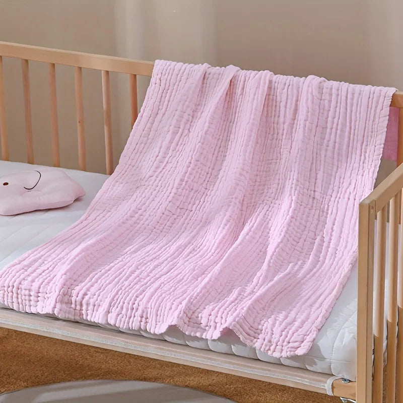 100% Cotton Woven Throw Blanket – Soft, Breathable Comfort for Every Season
