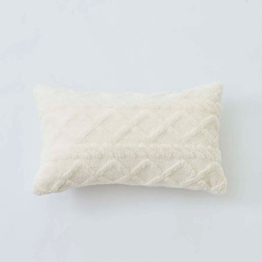 Plush Lumbar Throw Pillow Cover – Soft Decorative Accent for Home & Car