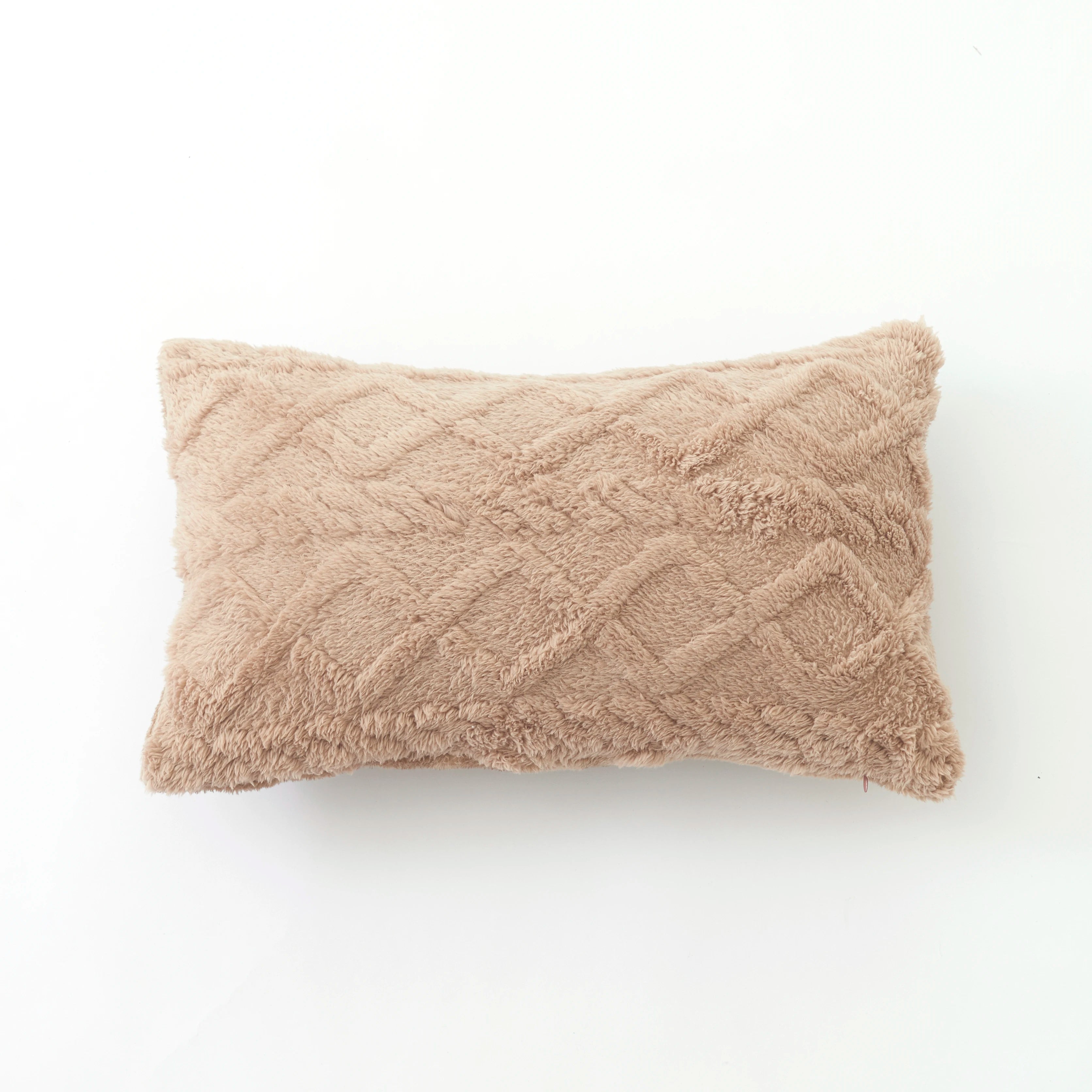 Plush Lumbar Throw Pillow Cover – Soft Decorative Accent for Home & Car