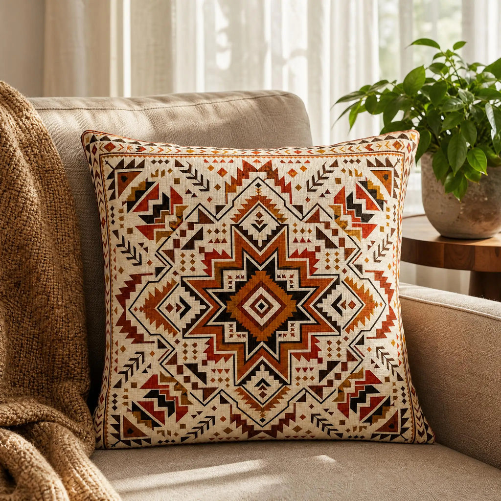Boho Geometric Decorative Throw Pillow Cover