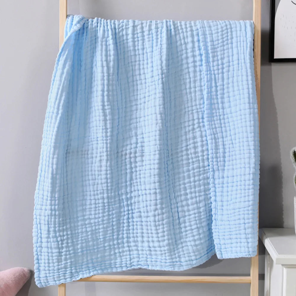 100% Cotton Woven Throw Blanket – Soft, Breathable Comfort for Every Season