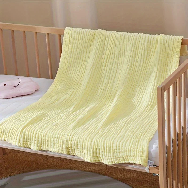 100% Cotton Woven Throw Blanket – Soft, Breathable Comfort for Every Season